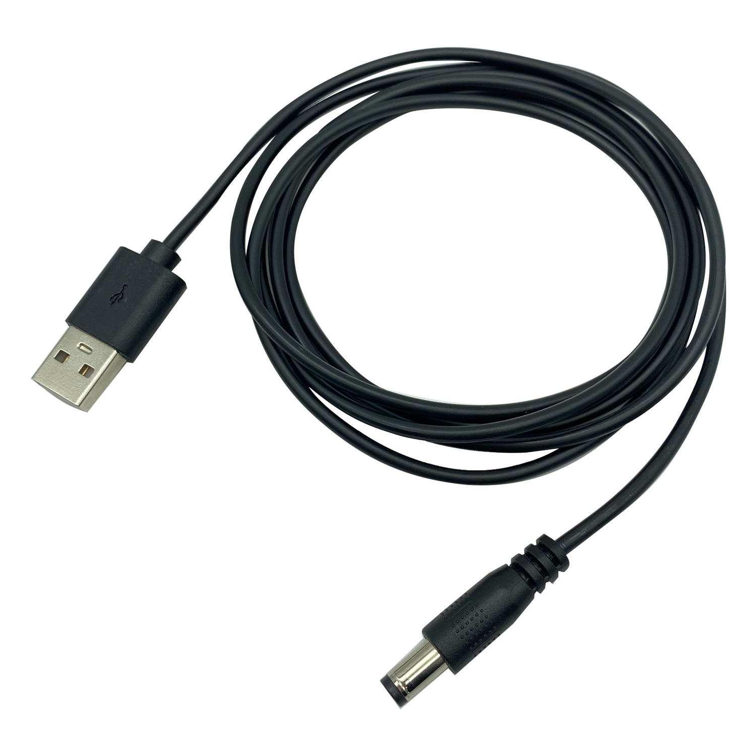 Спиральный кабель USB A - DC 5,5x2,5 мм Зарядный кабель постоянного тока